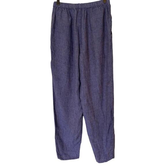FLAX By Jeanne Engelhart 100% Linen Top (Med) Pants (Sm) Woven Lagenlook Set - Picture 9 of 16